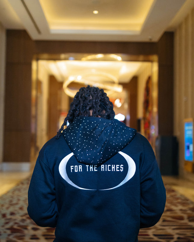 RHINESTONE FTR HOODIE (BLACK)