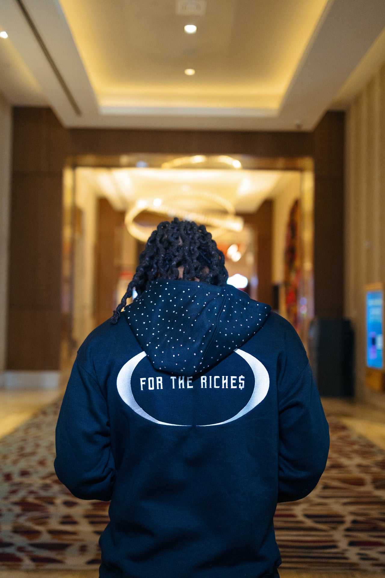 RHINESTONE FTR HOODIE (BLACK)