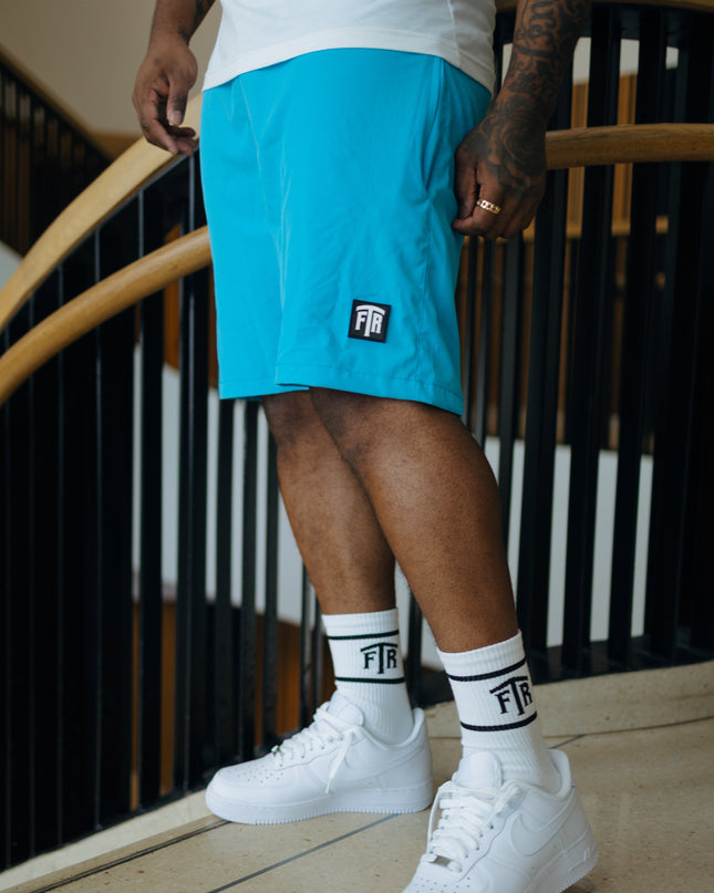 FTR LOGO NYLON SHORTS (BLUE)