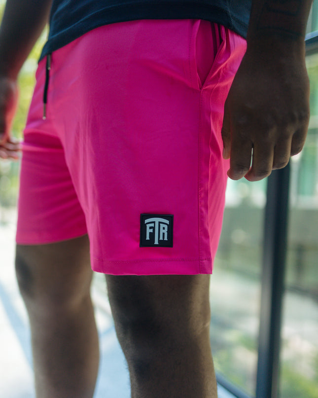 FTR LOGO NYLON SHORTS (PINK)