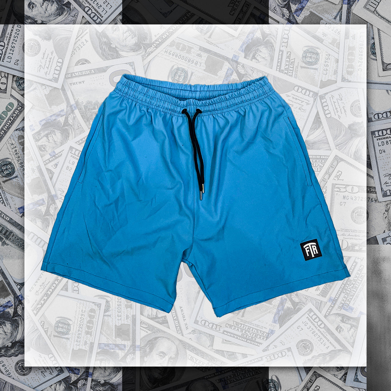 FTR LOGO NYLON SHORTS (BLUE)