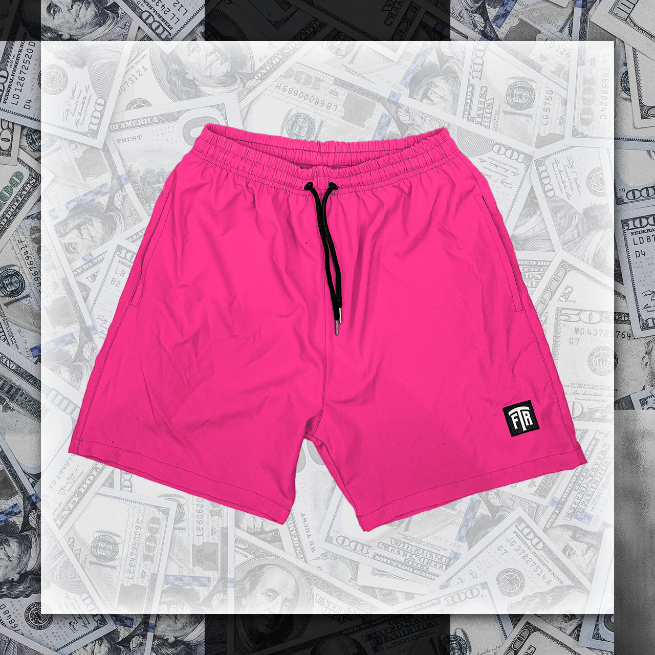 FTR LOGO NYLON SHORTS (PINK)
