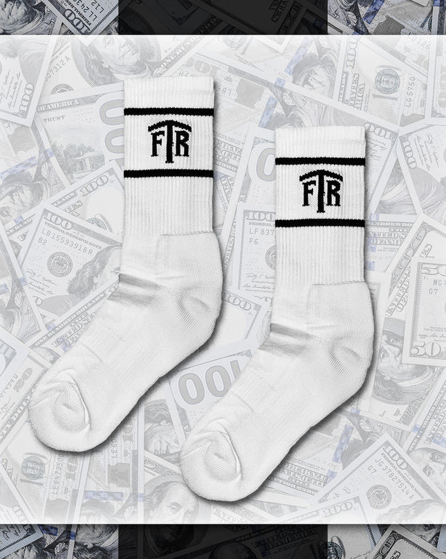 FTR LOGO WHITE CUSHION SOCKS