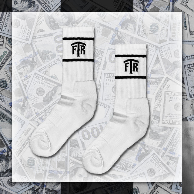 FTR LOGO WHITE CUSHION SOCKS