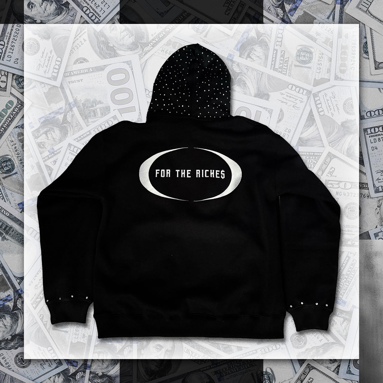 RHINESTONE FTR HOODIE (BLACK)