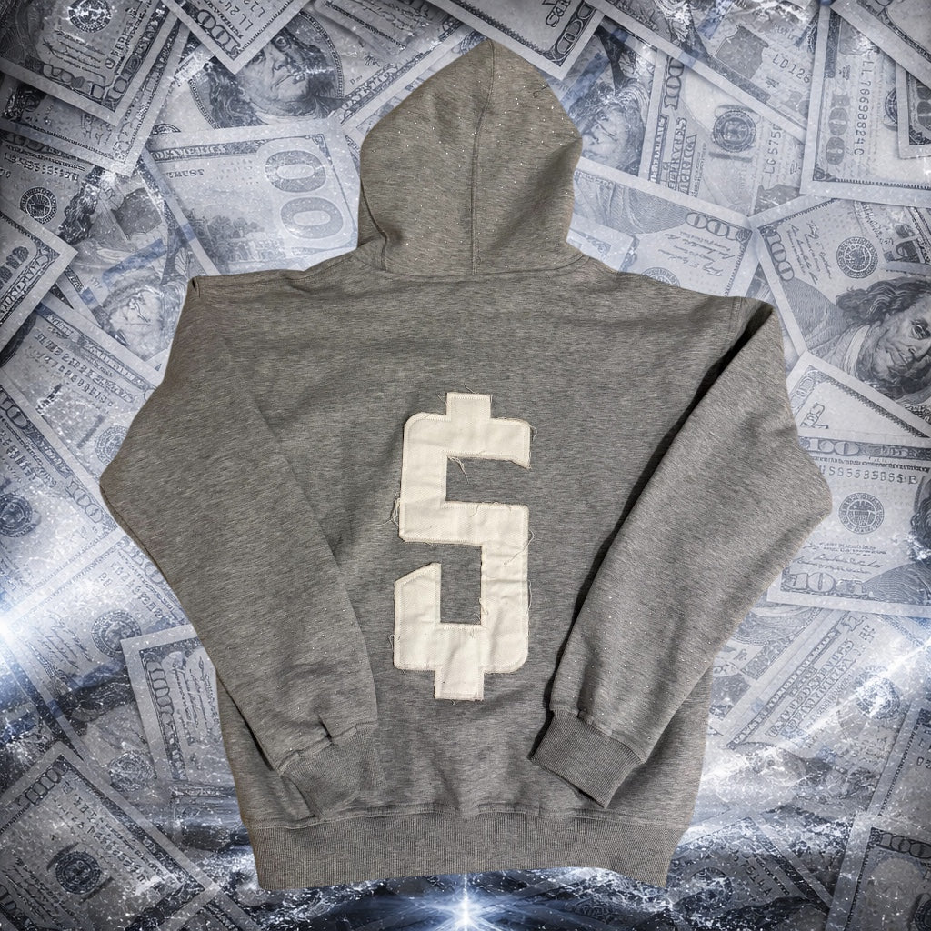 RHINESTONE FTR HOODIE (GREY)